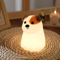 Fashion silicone puppy dog pat night light in Kinddog Sleeping Light colour showing cartoon animal design