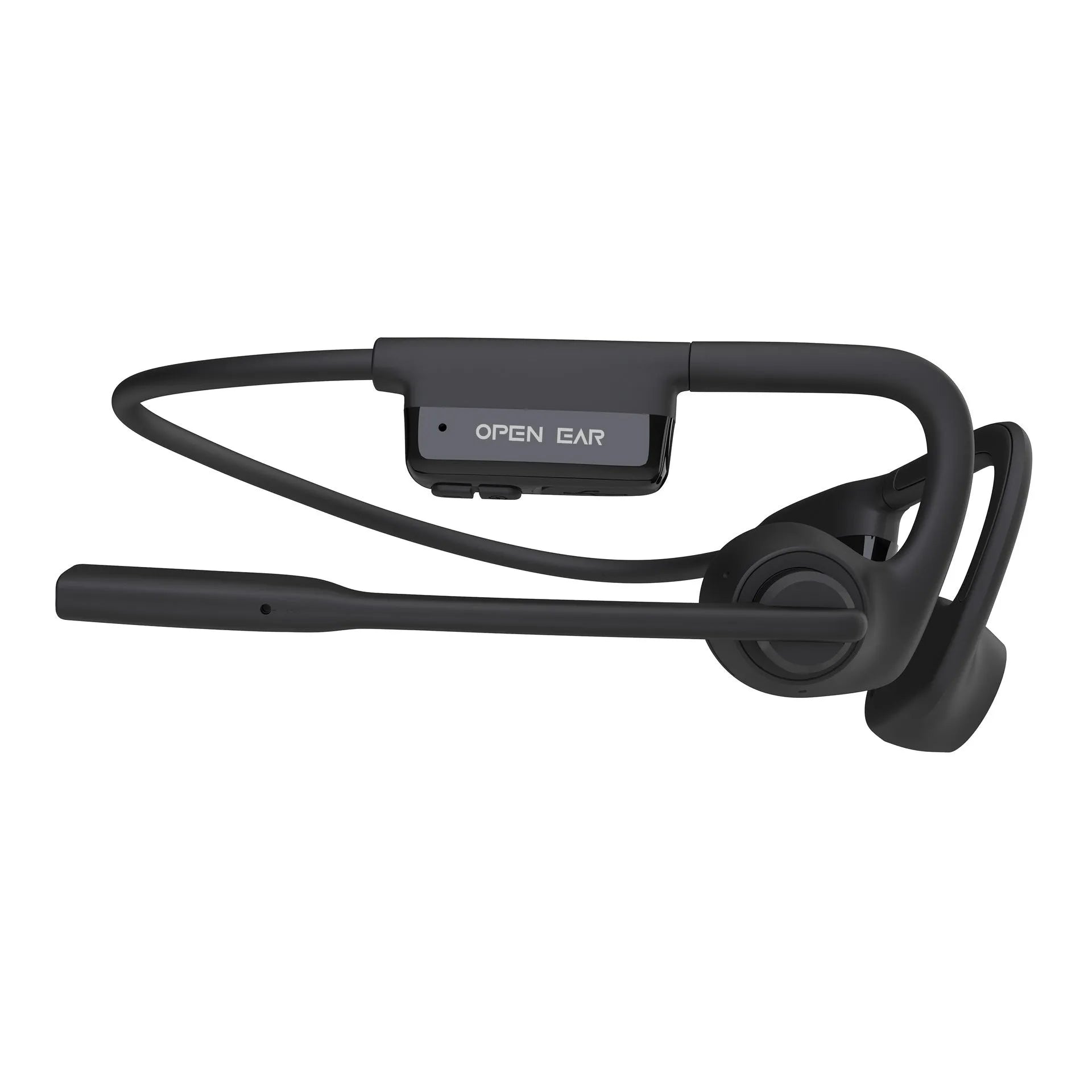 AS24 Black wireless open ear bone conduction Bluetooth headset with ear hook design and ENC noise reduction