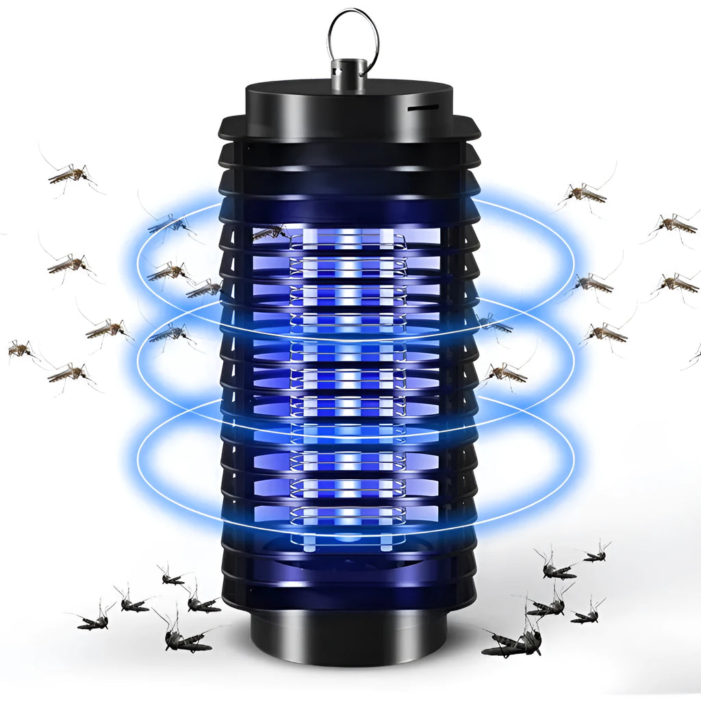 Black Hanging Electronic Mosquito Killer unit with a metal grid and UK three-pin plug.