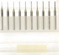 Imported tungsten carbide micro engraving bits in various diameters from 0.10mm to 2.00mm