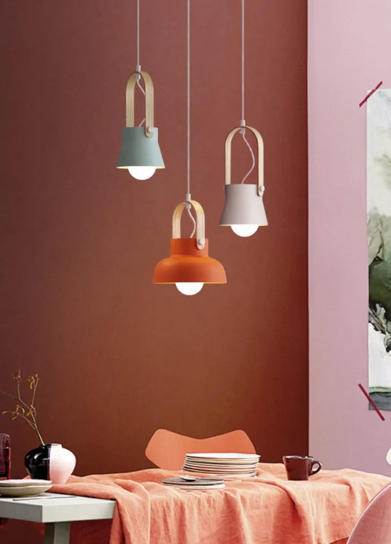 Nordic loft metal pendant light in black with E27 bulb, 90-240v, for restaurant or home use