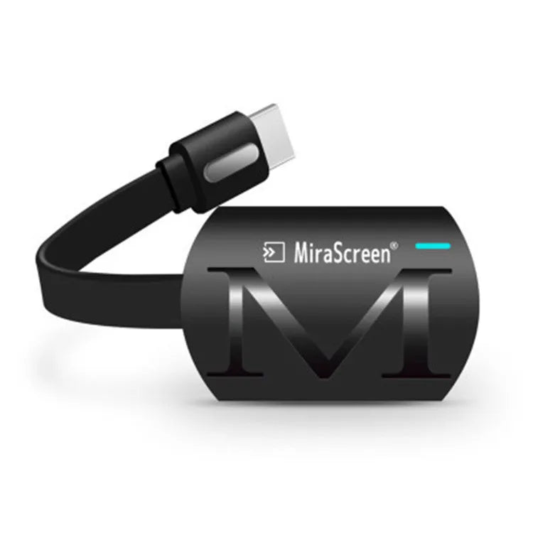 Black USB HDMI TV Dongle for phone to television screen mirroring.