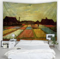 European classical machine-woven polyester tapestry in rectangle shape with geometric abstraction pattern
