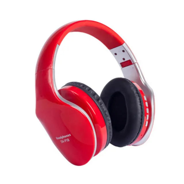 HobbyLane Bluetooth wireless headset in black, red, or white colour with over-ear cups