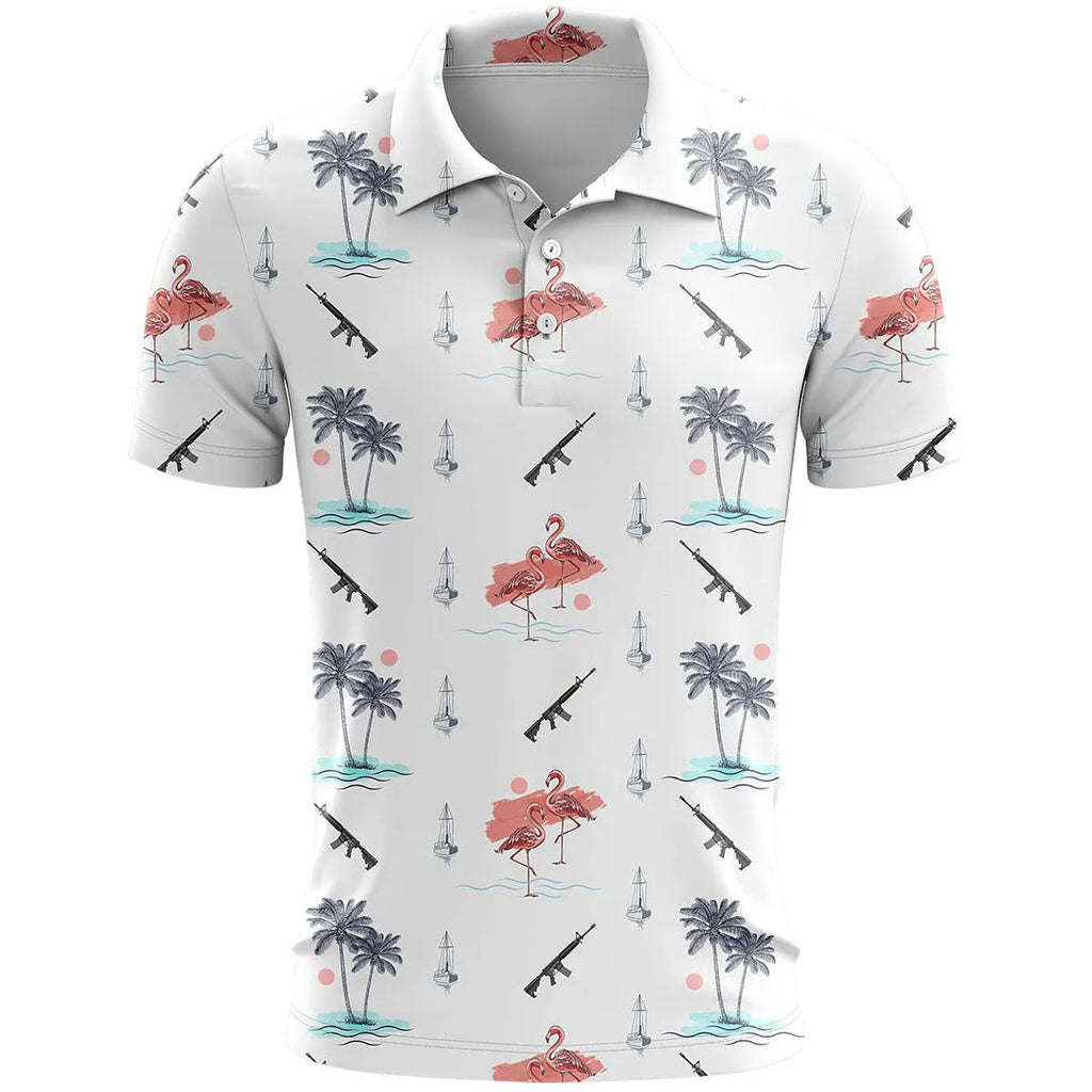 Loose fit 3D printed short sleeve casual T-shirt on a hanger, showing colour and pattern detail.