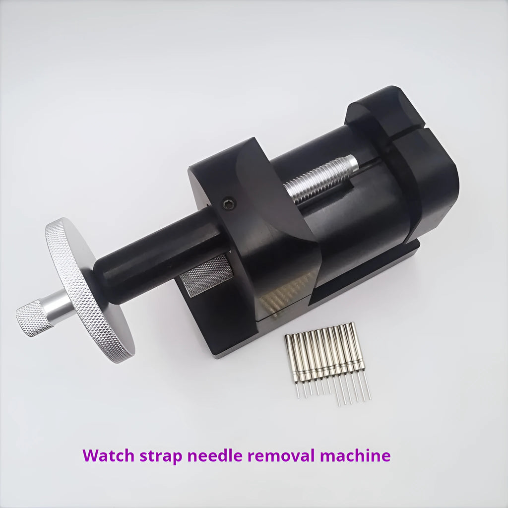 Alloy steel watch strap removal machine tool on workbench