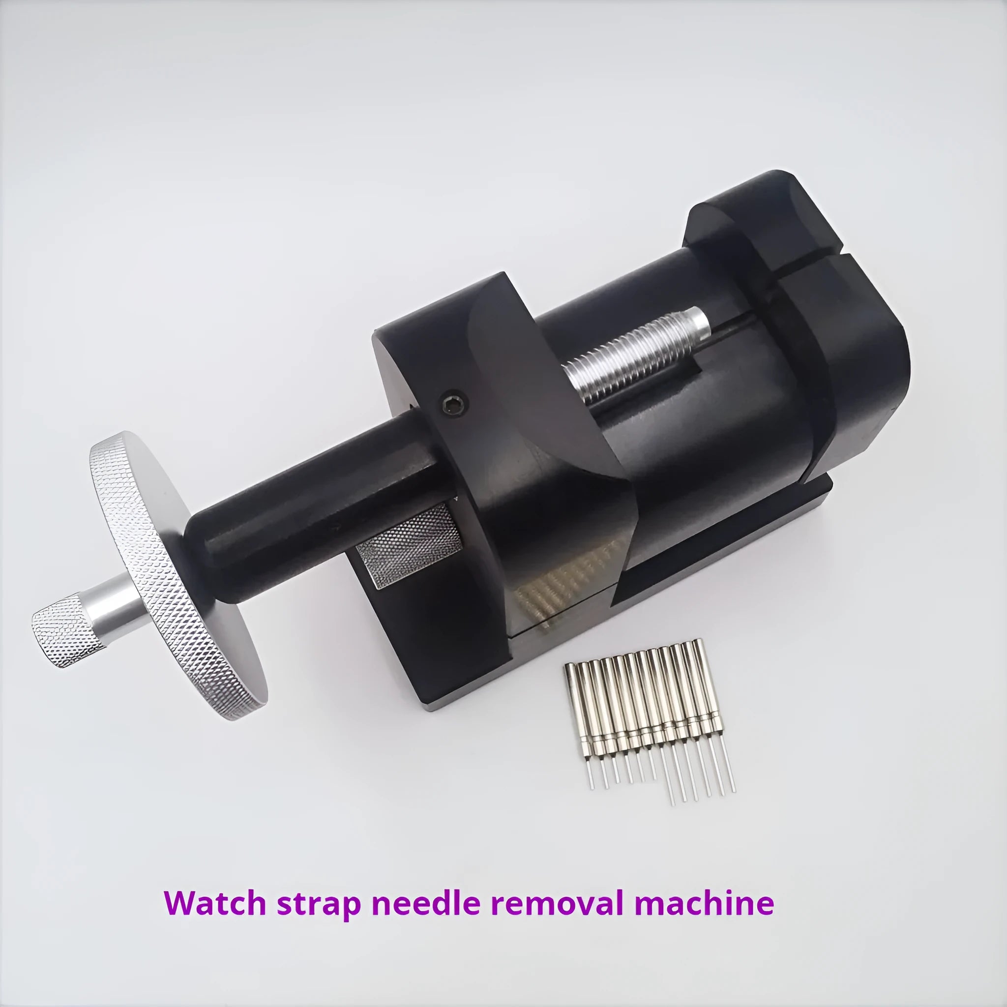 Alloy steel watch strap removal machine tool on workbench