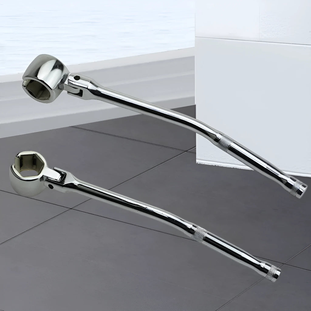 22mm hexagonal oxygen sensor removal tool with bright chrome finish measuring 270mm length