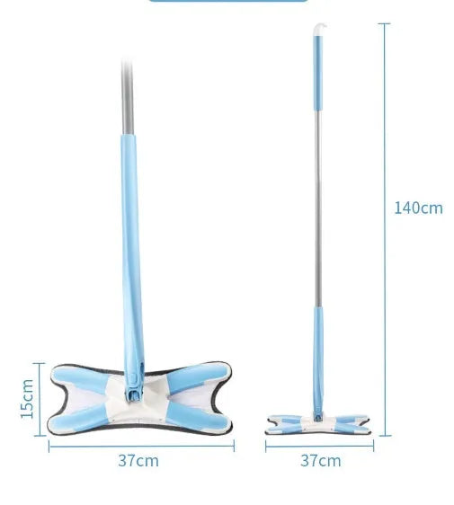 Hands-free mop in grey or blue with single mop and multi-mop set options