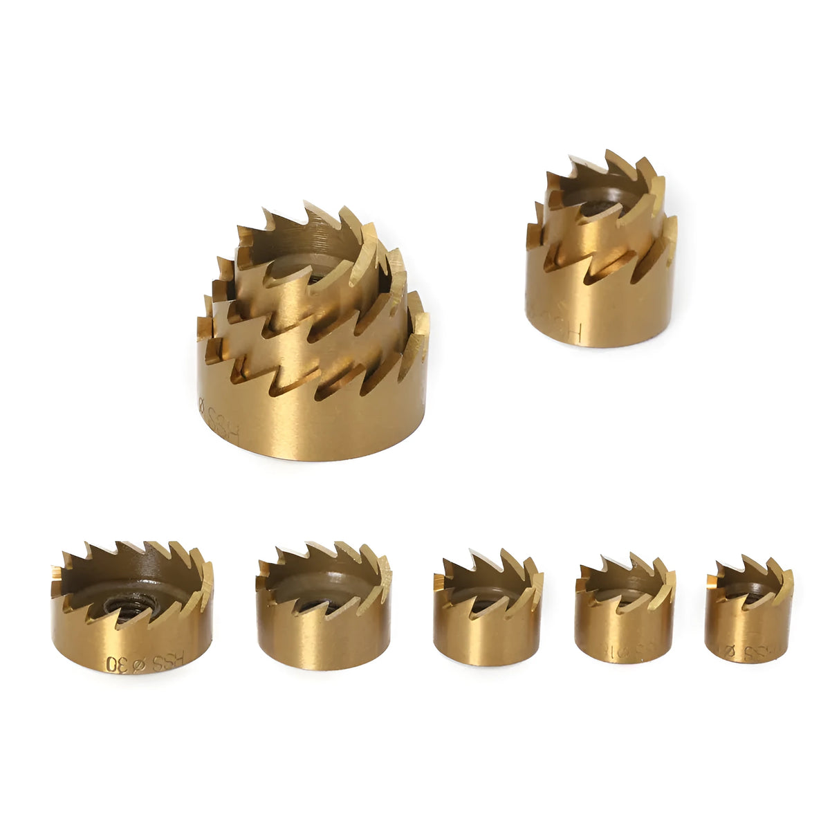 High speed steel hole opener in plastic box, packing size 38mm x 105mm x 145mm, for rubber plastic PVC and steel plates