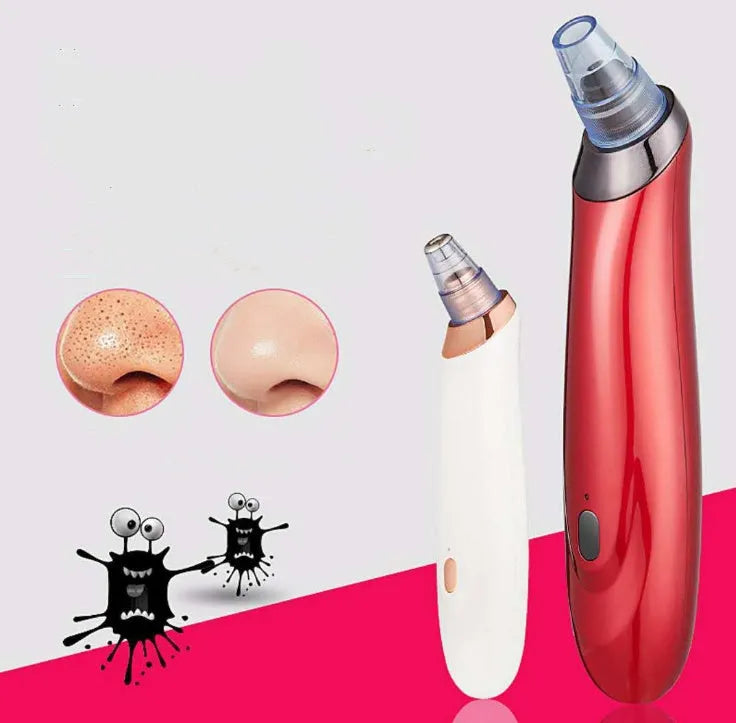 Electric blackhead remover vacuum pore cleaner, 18x2.5x2.5 cm, 3.7V lithium-ion, black gold red white