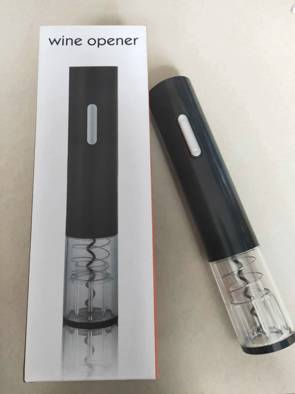 Automatic electric wine bottle opener with foil cutter in black, red, or white colours