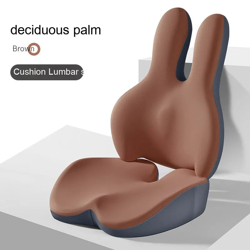 Car seat cushion and separate lumbar support cushion set in a choice of colours