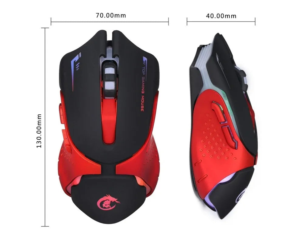 HXSJ A903 black wired optical gaming mouse with 6 buttons and adjustable DPI