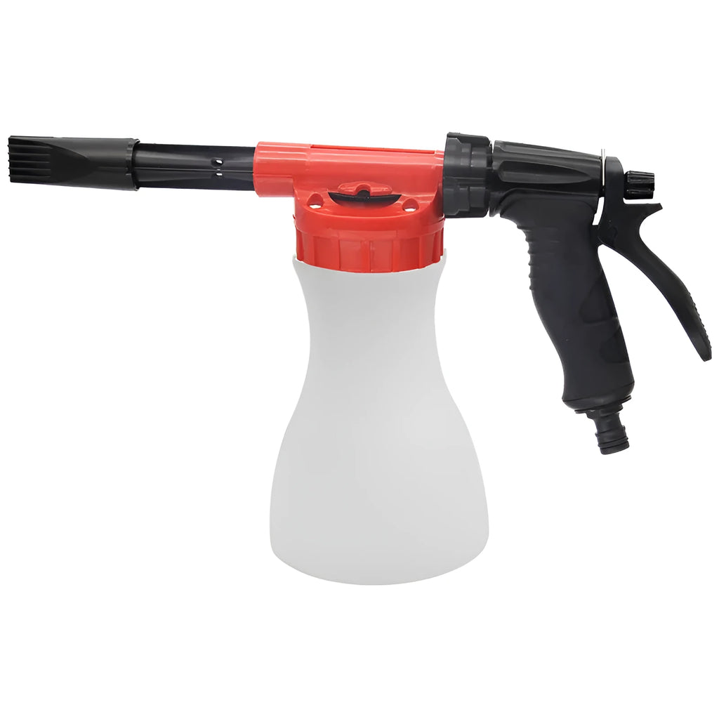 Green high pressure garden spray gun with manual pump for watering and pesticides