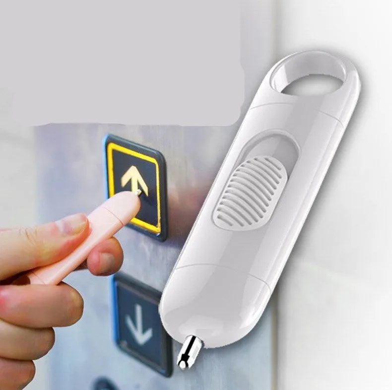 No contact keypad for epidemic prevention in pink, made of ABS plastic and resin with metal silver plating