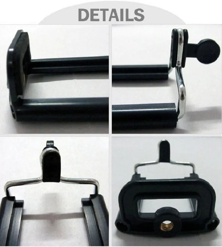 Black octopus tripod with flexible rubber legs wrapped around a pole, holding a mobile phone.