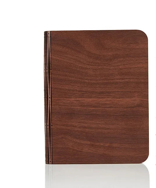 Solid wood USB book light shown in three sizes: mini, small, and large.