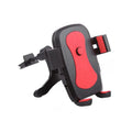 Car air outlet mobile phone holder in black with auto-lock mechanism and rotatable design