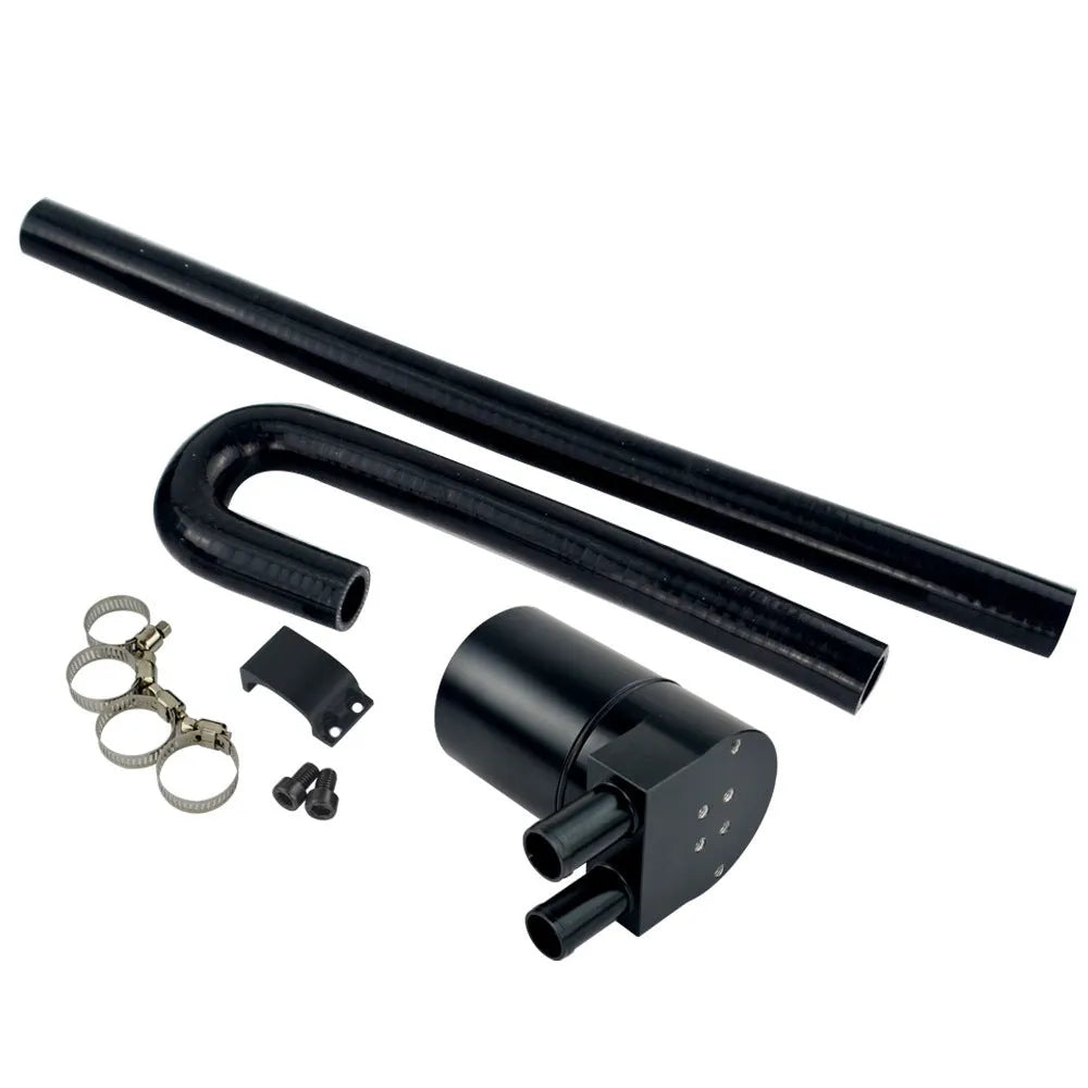 Black aluminium and silicone radiator hose set for BMW N54 N55 engine – 110.6mm height, 68mm outer diameter