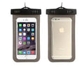Aqua-One waterproof phone pouch in multiple colours showing clear touchscreen window and sealed closure.