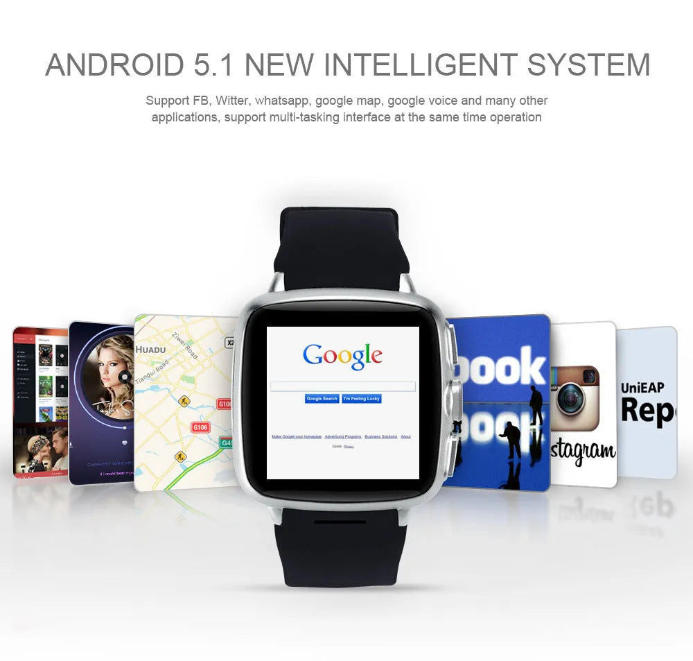 Black Z01 smart watch with a 1.54 inch touchscreen displayed on a wrist.