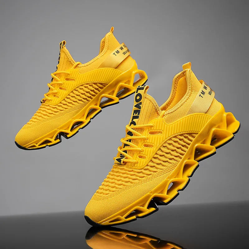 Blade Sports solid colour mesh casual running shoes with rubber sole