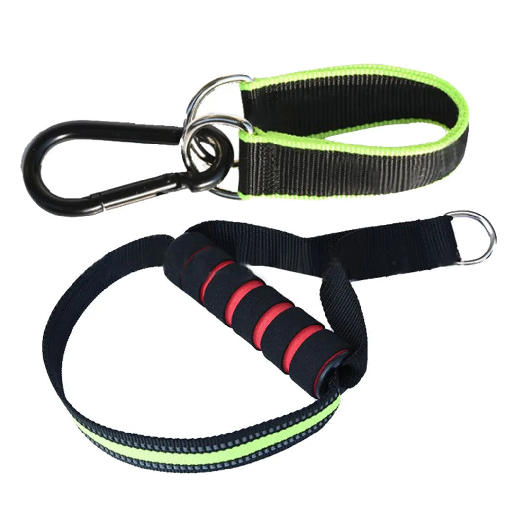 Horizontal bar resistance band with elastic rope and dual handle option for home strength training