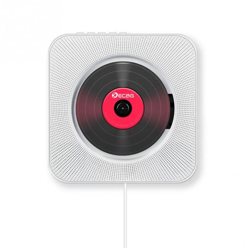 Compact portable CD player with Bluetooth and USB, 18.9cm square, ABS housing, remote control included