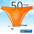 Ultra-thin ice silk seamless briefs in a low waist design, shown in a solid colour on a neutral background.