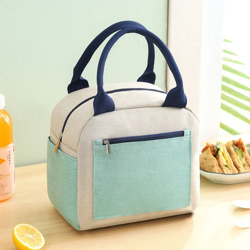 Aluminium foil insulation bag in blue colour with Oxford cloth exterior and thickened foil interior