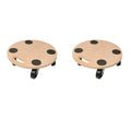 Two natural wood mover trolleys with flat non-slip platforms for heavy furniture moving.