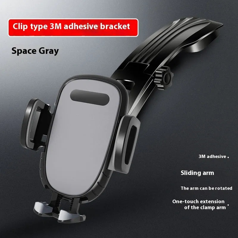 Car centre console magnetic suction cup bracket universal plastic phone holder black colour on dashboard