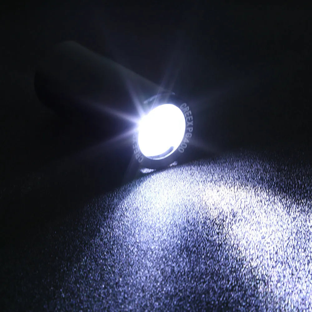 Black USB rechargeable bicycle front light with 350 lumen brightness
