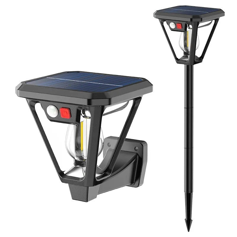 Outdoor solar wall lamp with abstract design, 108x460mm, for courtyard floor or wall placement