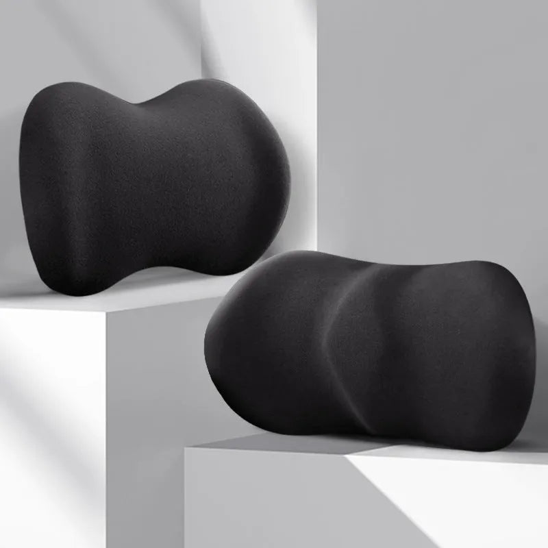 Car seat headrest and lumbar support pillows in multiple colour options