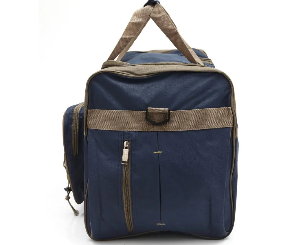 Oxford cloth shoulder bag in black, 64x30x33cm, with zipper and soft handles, plain pattern