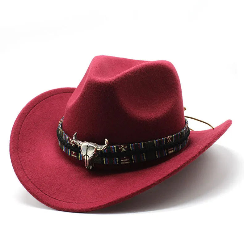 Western cowboy hat with bell crown in polyester, shown in army green colour, on a neutral background.