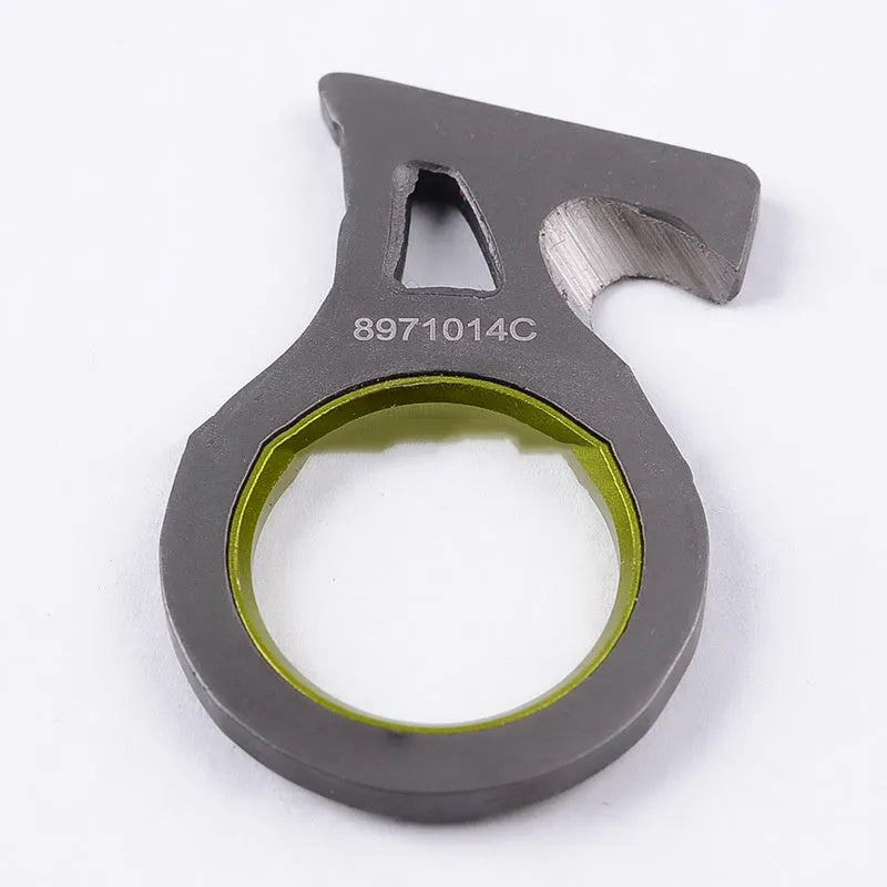 Portable emergency rope cutter black stainless steel 4.3 cm survival tool