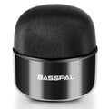 Black portable mini pocket Bluetooth speaker with waterproof design and button controls