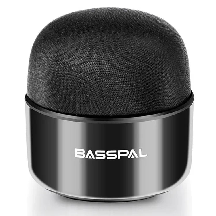 Black portable mini pocket Bluetooth speaker with waterproof design and button controls