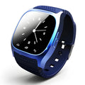 Bluetooth smart sports watch compatible with iPhone and Android in black, white or blue colours