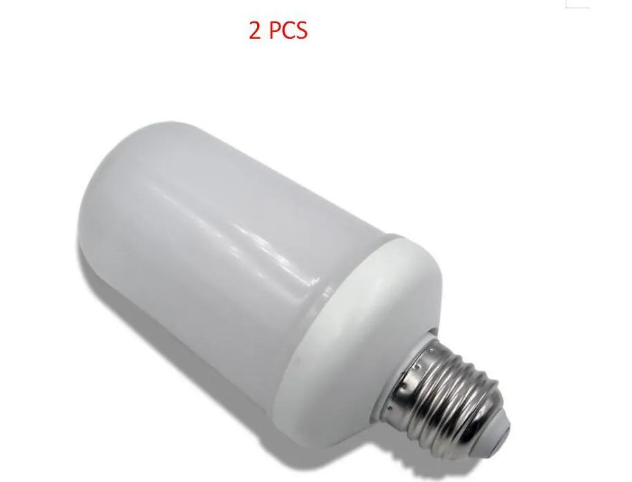 Decorative LED flame effect bulb with flickering light on an E27 fitting