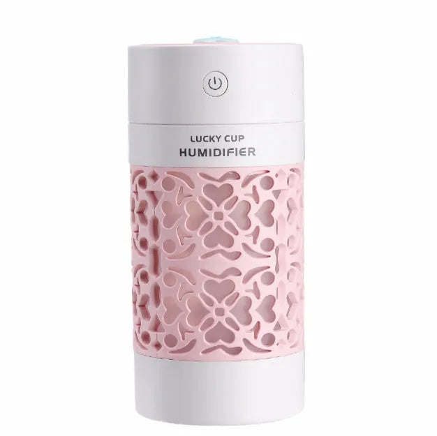 Lucky USB humidifier with 250ML water bottle, 35ML/H spray and DC5V 2W input, shown in Black