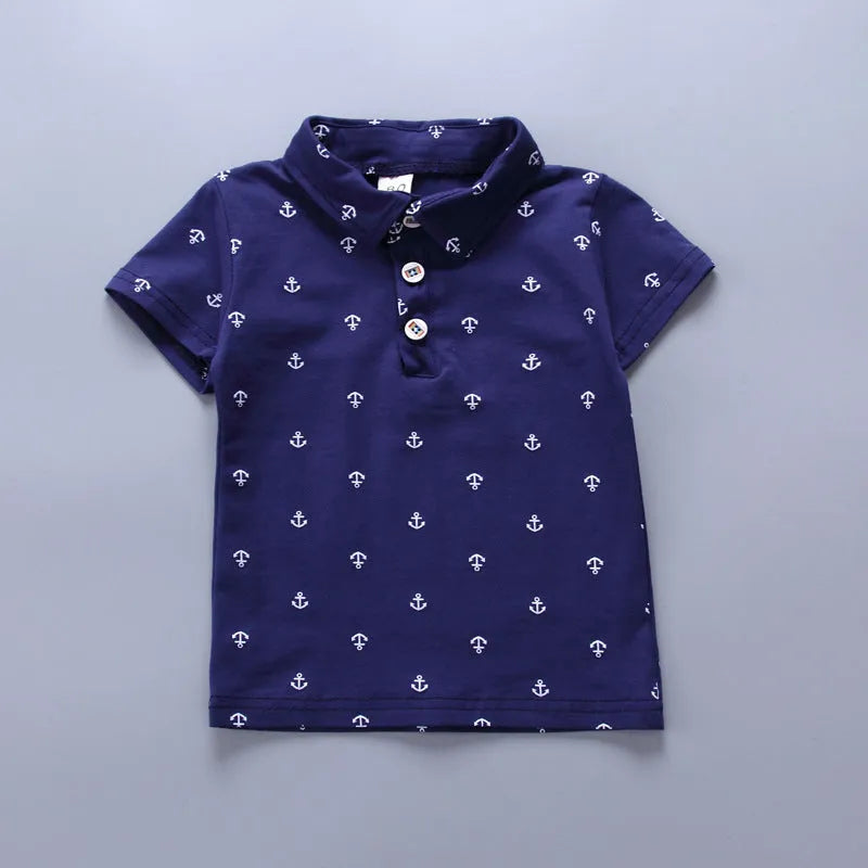 Anchor print cotton children's playsuit in multiple colours for toddlers aged 1-3 years
