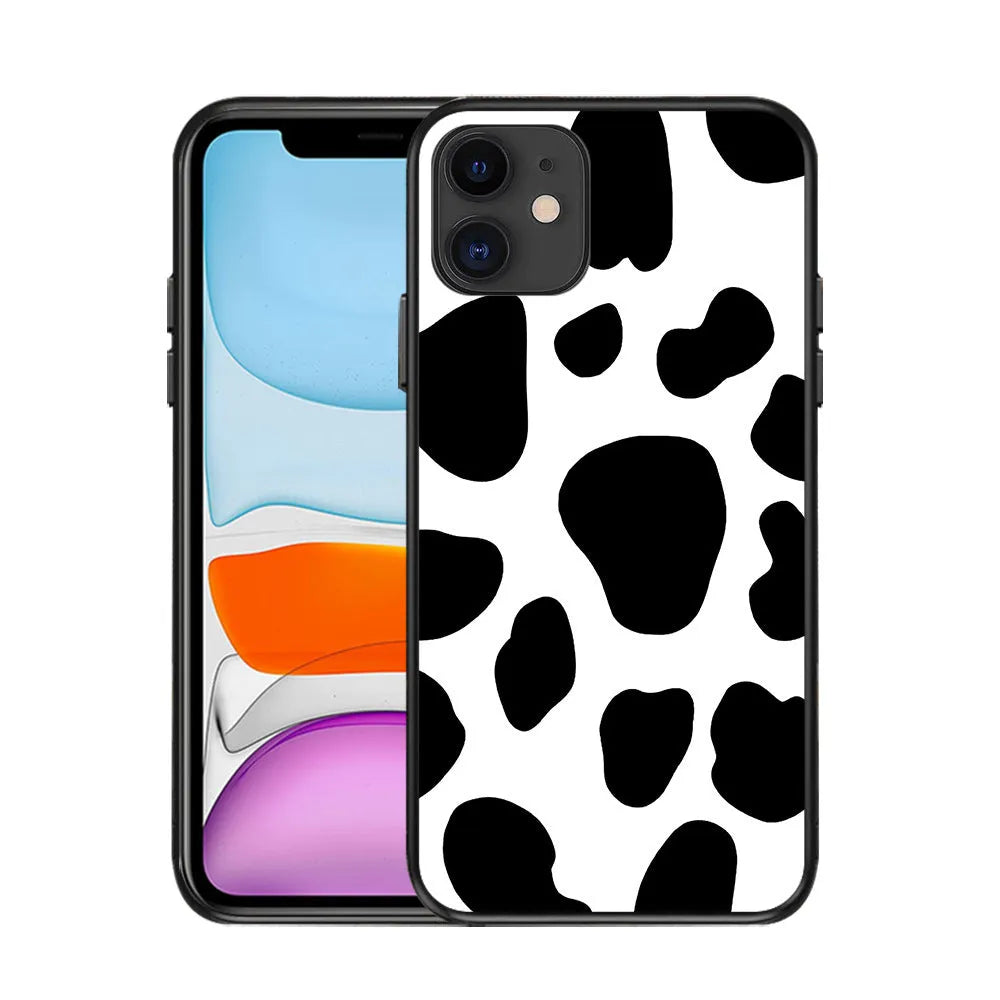 Milk pattern TPU back cover for iPhone with painted graffiti design