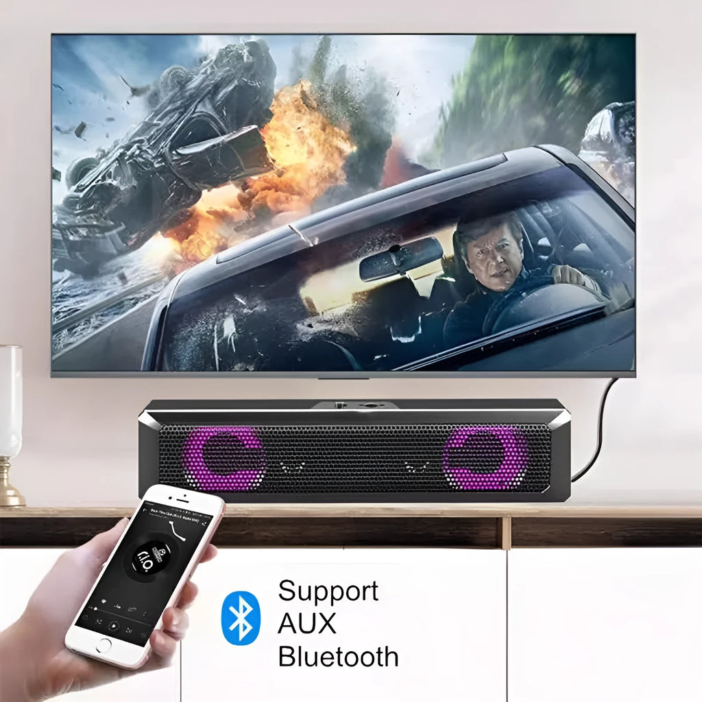 Wired Sound Blaster Bluetooth speaker with USB power and manual impeller control