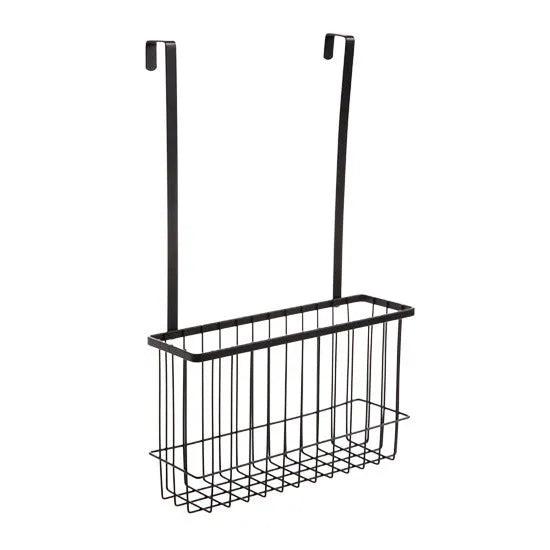 Metal kitchen hanging shelf in Nordic style, available in black or white, with no-punch installation