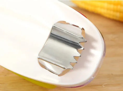 Corn kernel separator kitchen gadget with stainless steel blade and plastic case