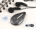 Grey mini hidden voice recorder with keychain design, 8GB memory, and USB cable